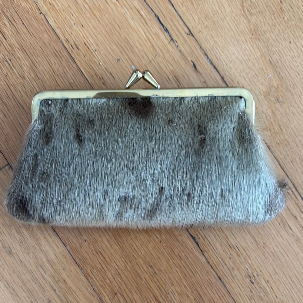Vintage  Tan Fur Clutch
